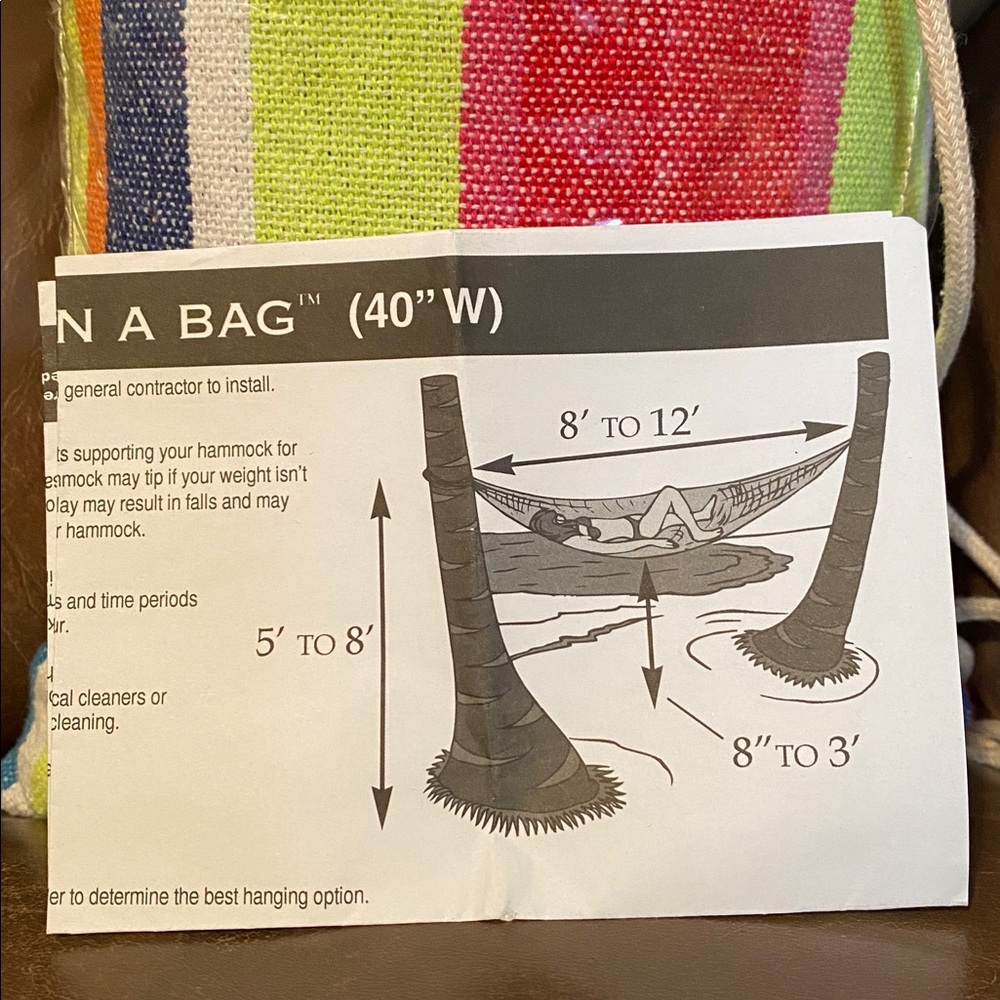 Multi Color Hammock In A Bag - Picture 6 of 7